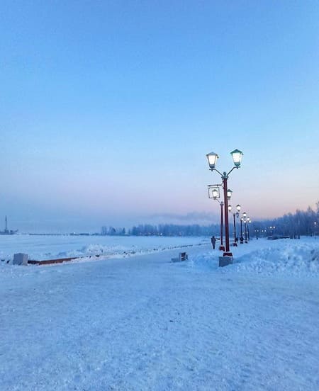 Январь в Петрозаводске.